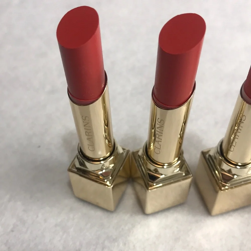 Clarins Rouge Eclat Contour Satin Finish Age Defying Lipstick #8 Coral Pink NWOB
